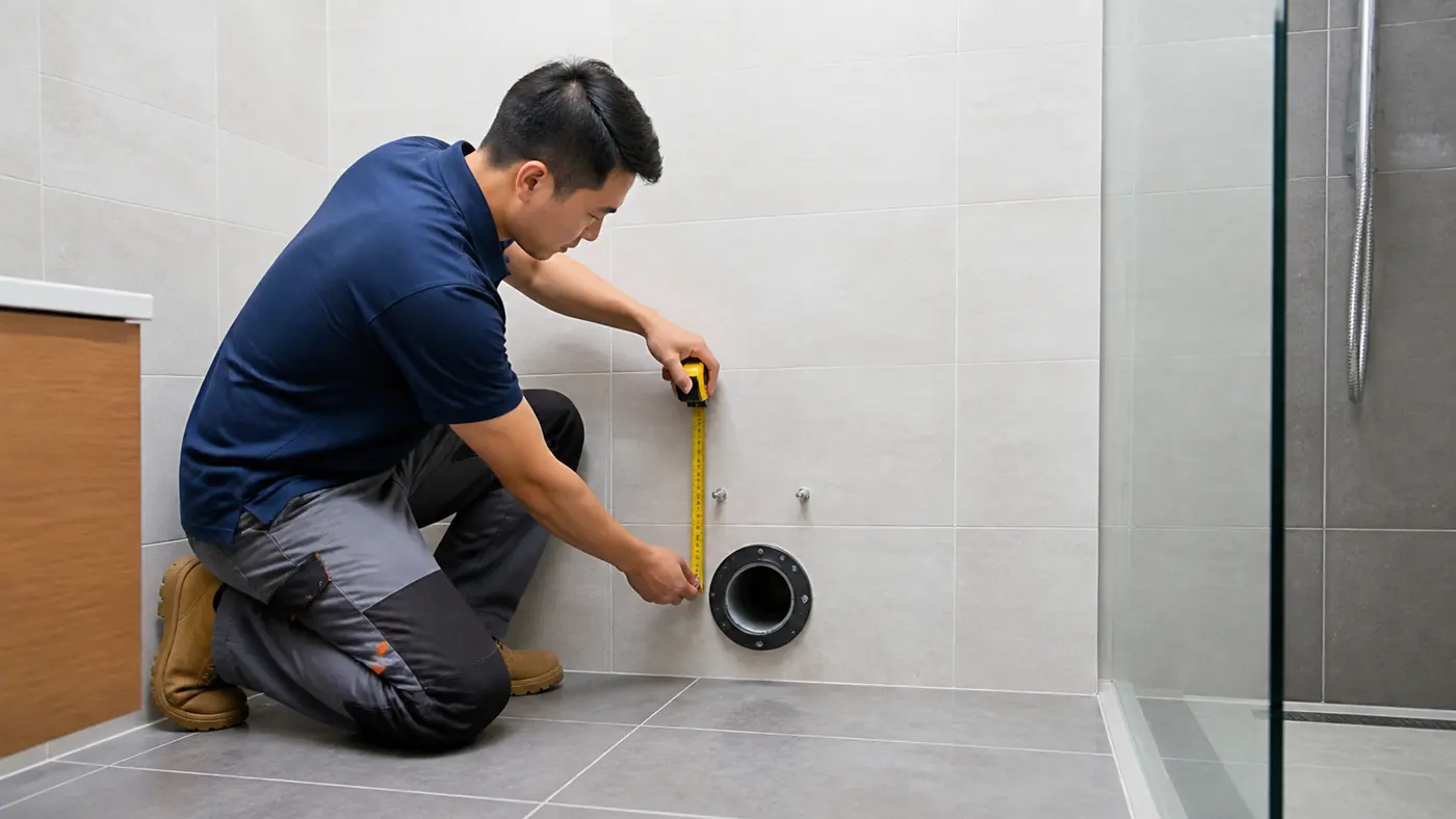 đo tâm xả sàn trước khi chọn bồn cầu