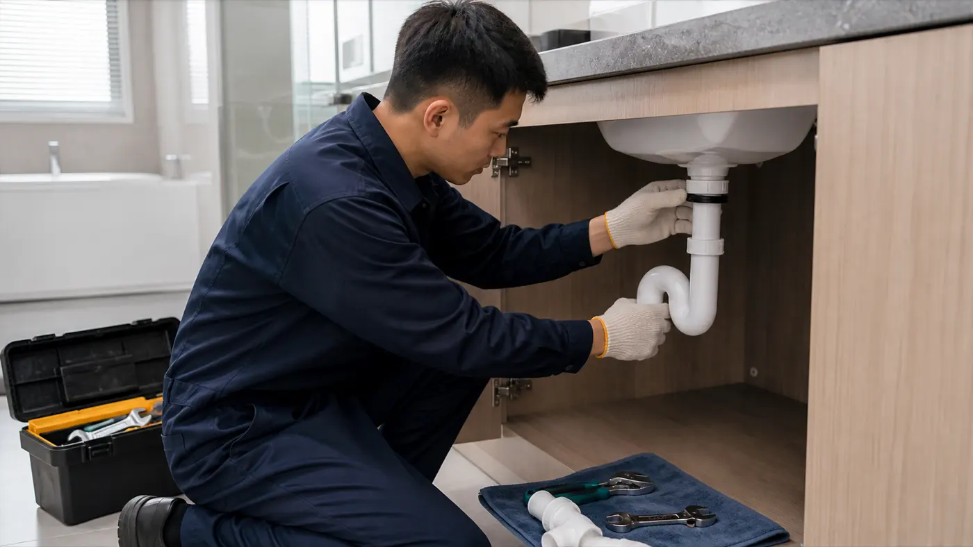 lắp bộ xả lavabo chống rò