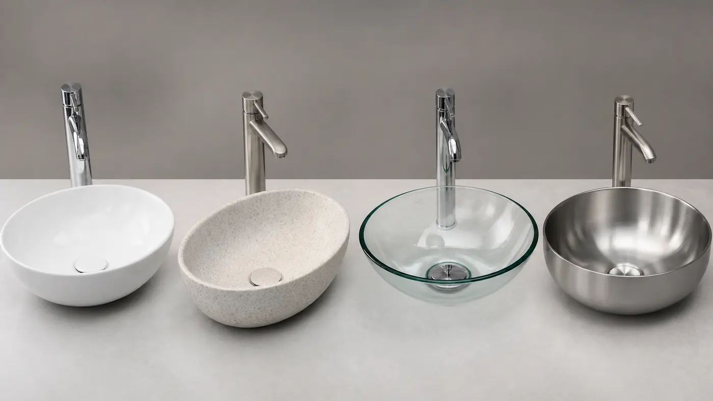 vật liệu lavabo và chậu rửa
