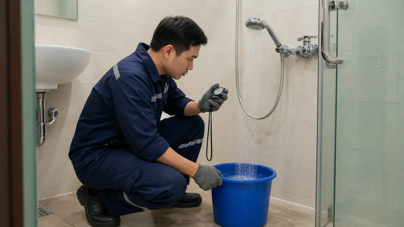 đo lưu lượng nước trước khi chọn sen cây