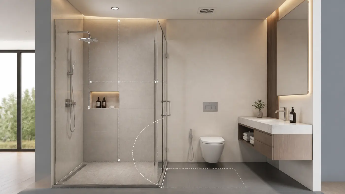 các số đo lắp vòi hoa sen