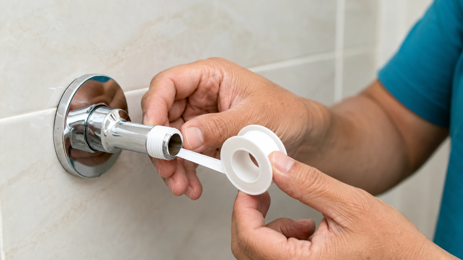 Quấn băng tan sửa chân ren bị rò rỉ
