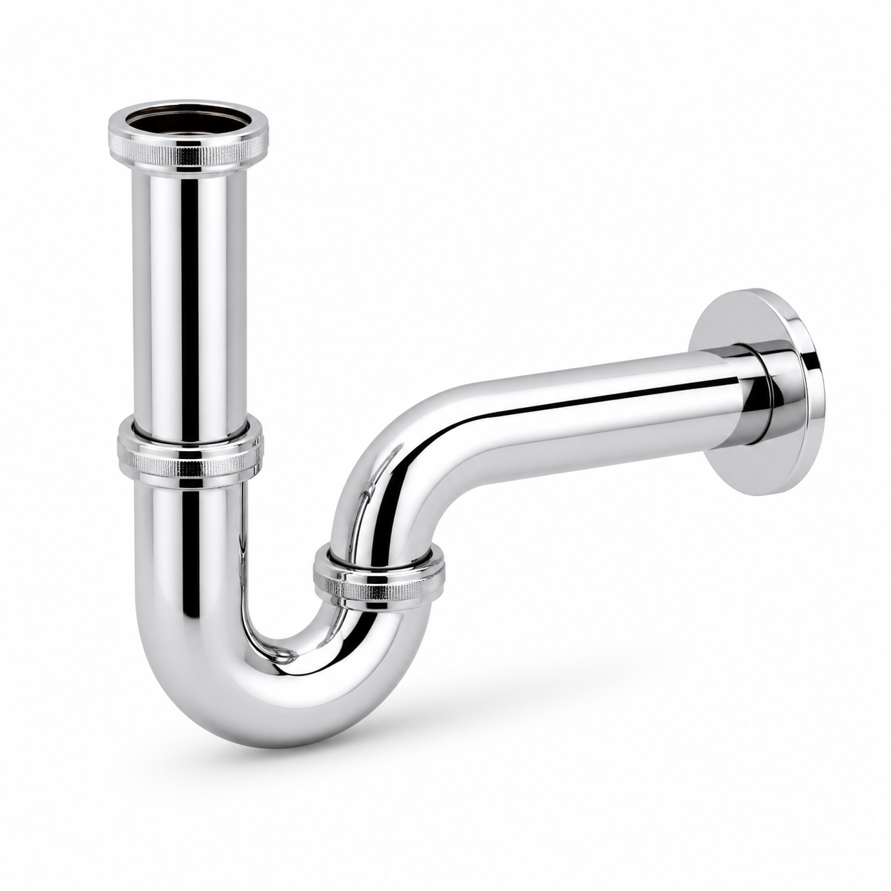 Ống thải chữ P Mirolin MK 512 bằng inox 304 mạ crom