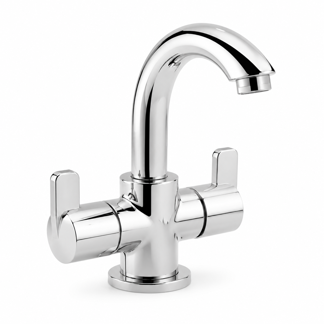 Vòi Lavabo 2 đường nước nóng lạnh Sobisung YJ-9100 đồng mạ crom